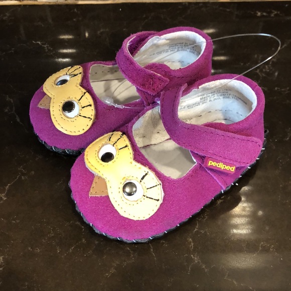 Pediped magenta‎ owl baby Mary Janes - Picture 1 of 5
